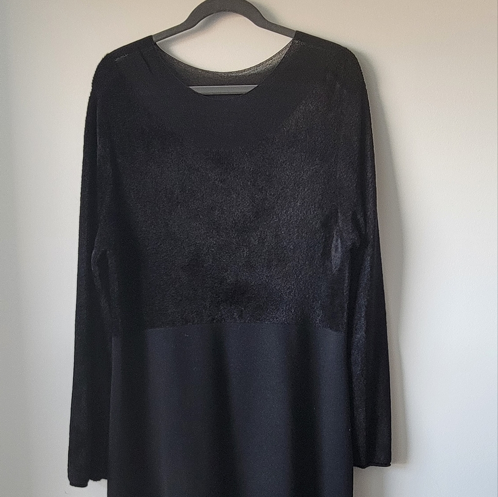 XXL black theory wool dress